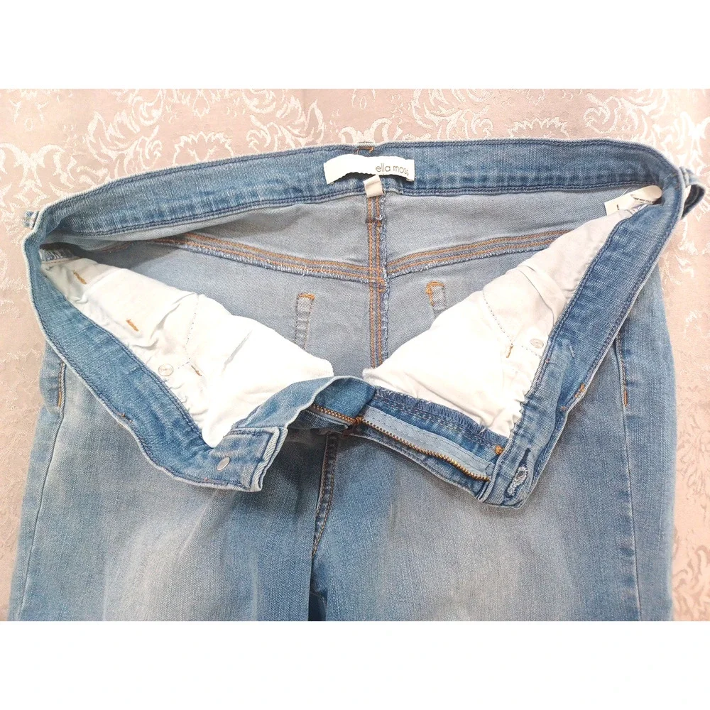Ella Moss Women's Blue Jeans Sz 14 High Rise Straight Stretch WORN